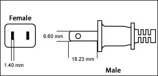 USA Non-Polarized NEMA 1-15 2 Pin 10 Amp