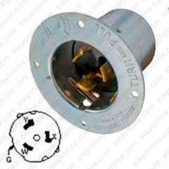 Details about   Hubbell HBLCS6375 Flanged Inlet 50A 3-Pole 4-Wire Grounding 125V/250V AC 