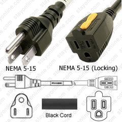 NEMA Straight Blade Grounding Type ETL Listed Heavy Duty. 5-15P Plug 5-15R Receptacle Sintron Extension Cord Ends Male and Female 125 Volt 15 Amp 2 Pole 3 Wire Replacement Plug & Connector 5 Set 