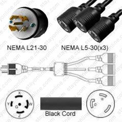 1 Pair Connectors Parts Kit For NEMA L21-30P L21-30R 30A Generator Cord Assembly 