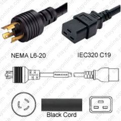 Genuine Apc Ap9871 Standard Power Cord 12ft Nema L6-20p/Iec 320 C-19 New 