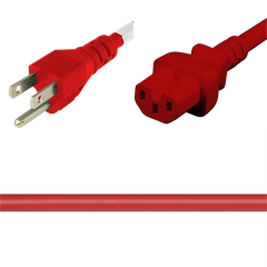 Custom Molded Power Cord - 5-15 Plug to C15 Connector 1.8m / 6 